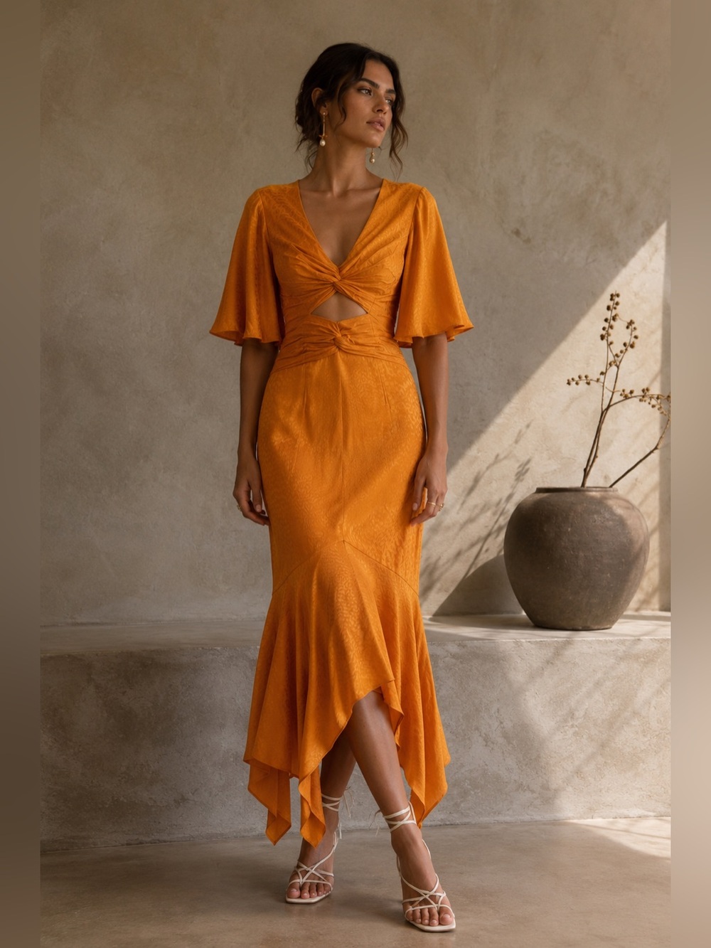 AMUR Tezza dress in gold